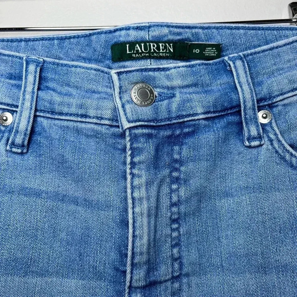 Lauren Ralph Lauren Womens Embroidered Straight Crop Jeans - Picture 5 of 10